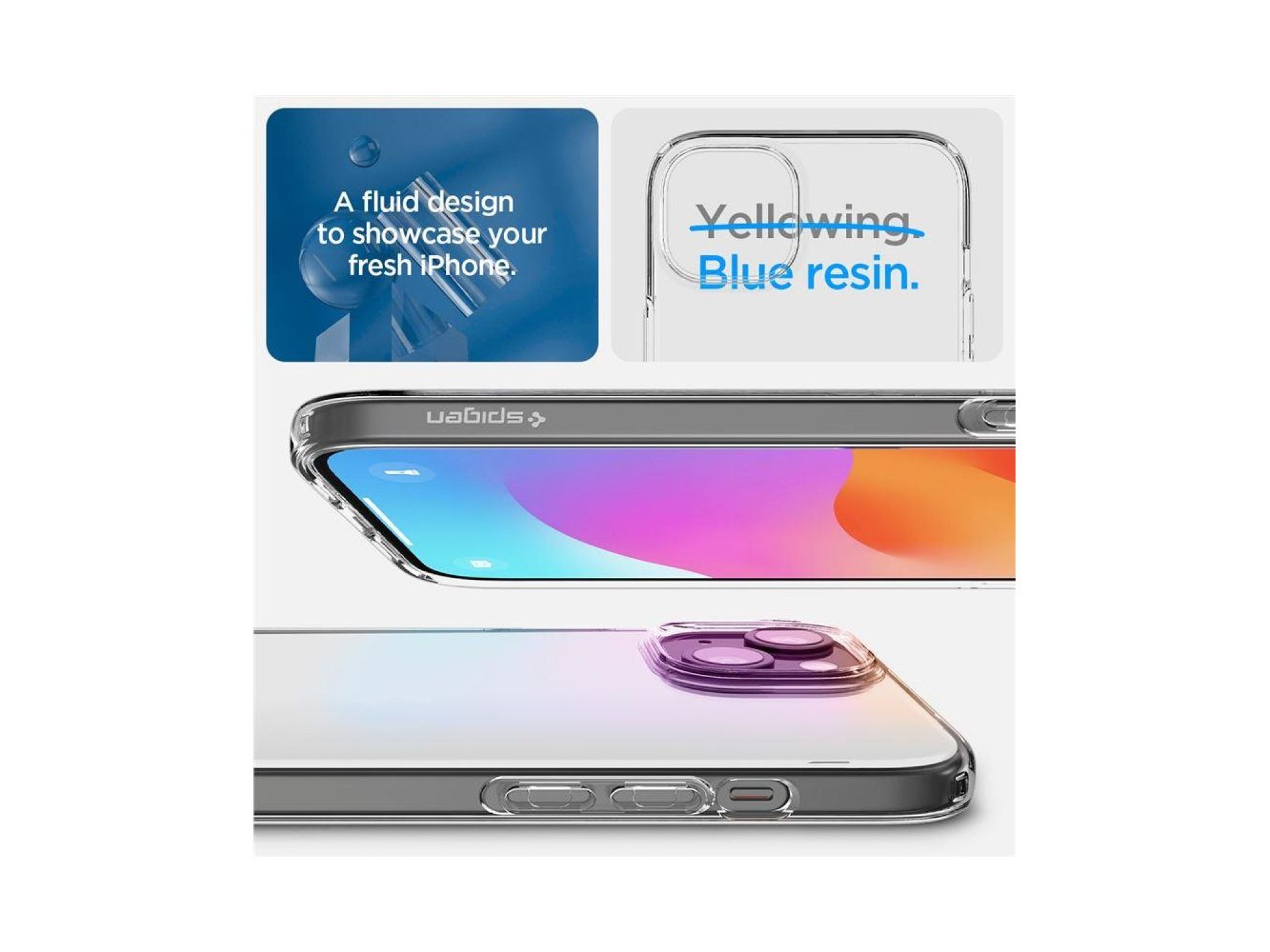 Capa Spigen Crystal Flex para iPhone 15 Plus - Transparente