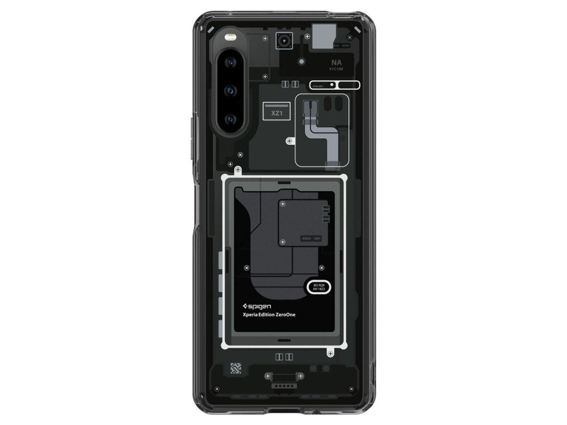 Spigen Ultra Hybrid Case for Sony Xperia 10 V - Dark Gray (Zero One Pattern)