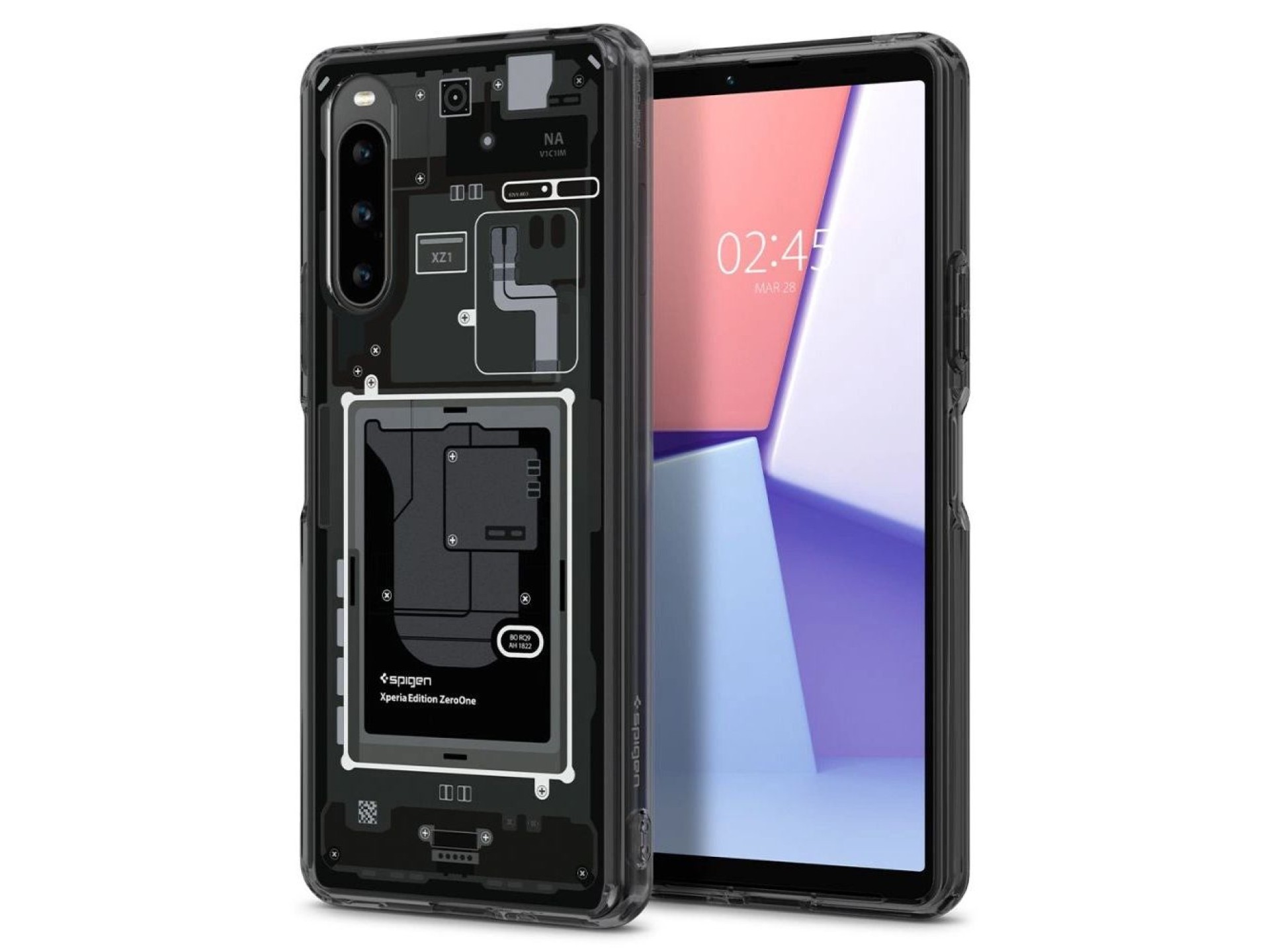 Spigen Ultra Hybrid Case for Sony Xperia 10 V - Dark Gray (Zero One Pattern)