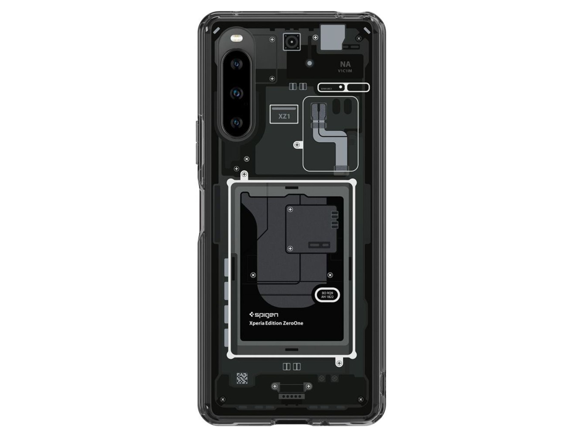 Spigen Ultra Hybrid Case for Sony Xperia 10 V - Dark Gray (Zero One Pattern)