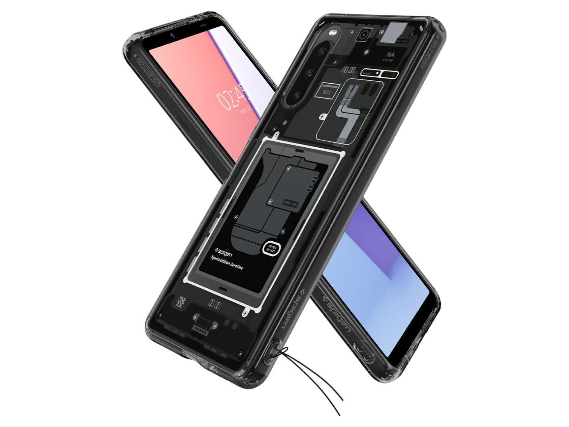 Spigen Ultra Hybrid Case for Sony Xperia 10 V - Dark Gray (Zero One Pattern)