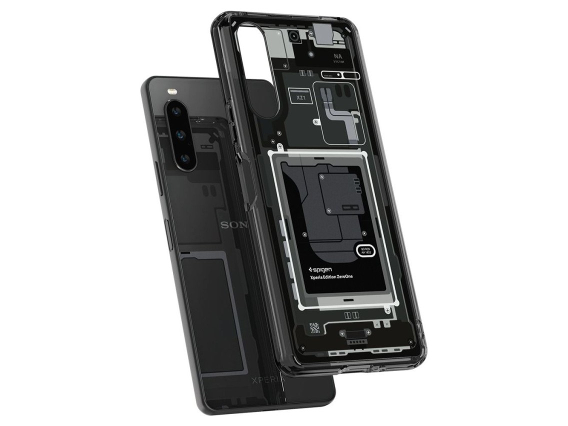 Spigen Ultra Hybrid Case for Sony Xperia 10 V - Dark Gray (Zero One Pattern)