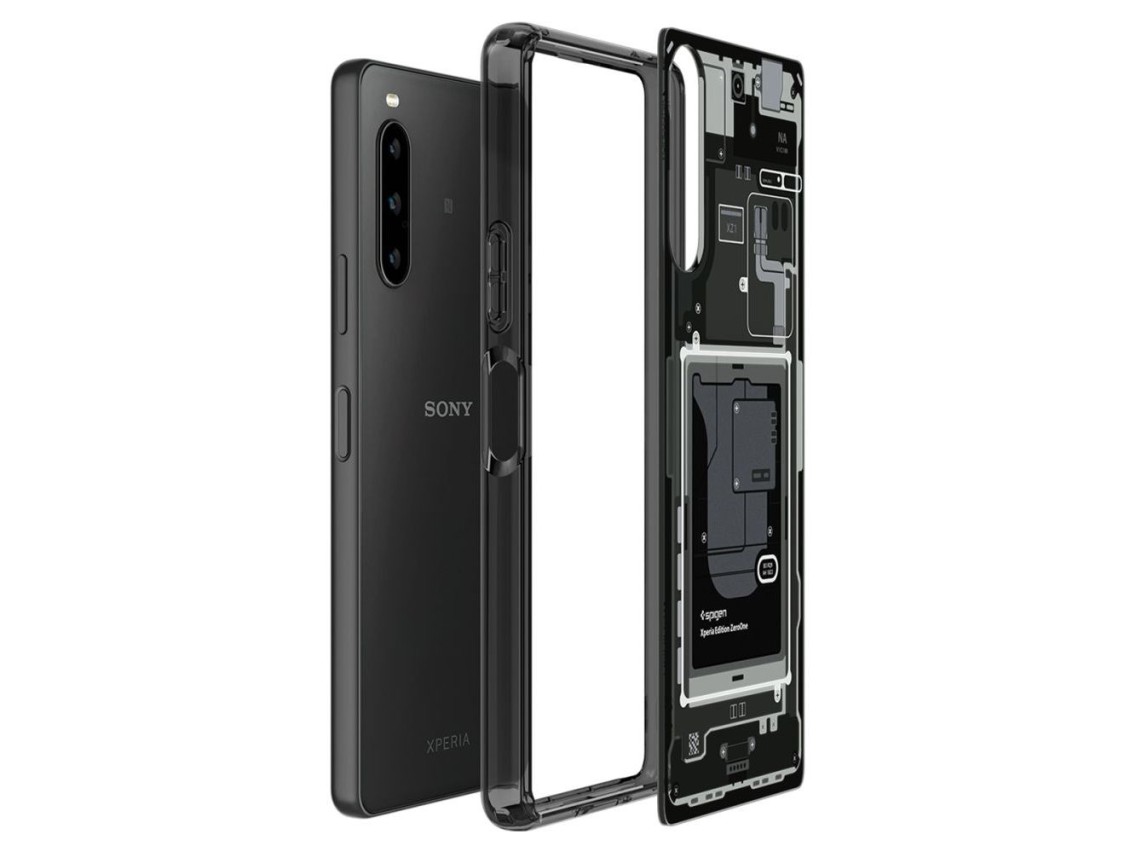 Spigen Ultra Hybrid Case for Sony Xperia 10 V - Dark Gray (Zero One Pattern)