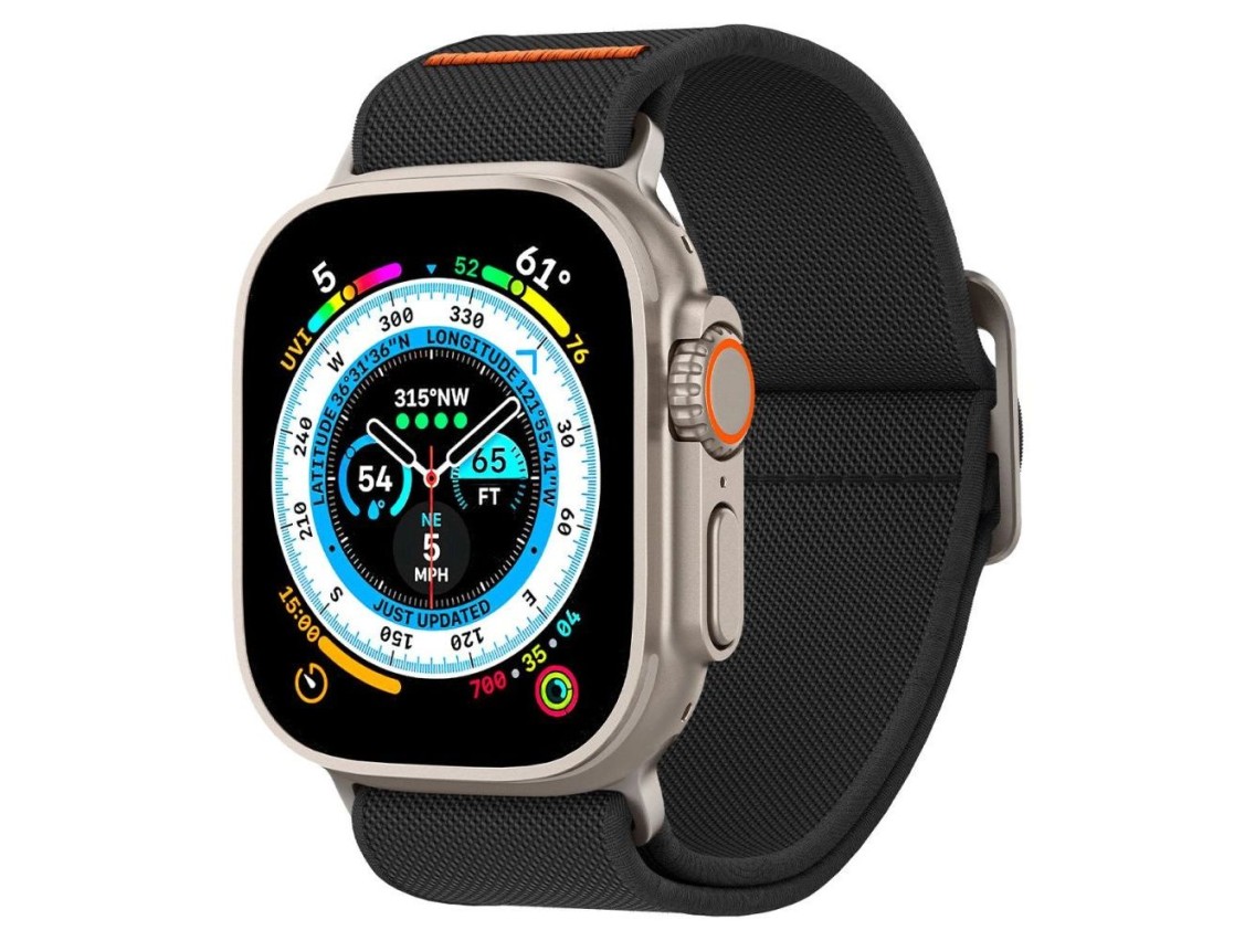 Correa Spigen Fit Lite Ultra para Apple Watch 4/5/6/7/8/9/SE/Ultra (42/44/45/49 mm) - Negra
