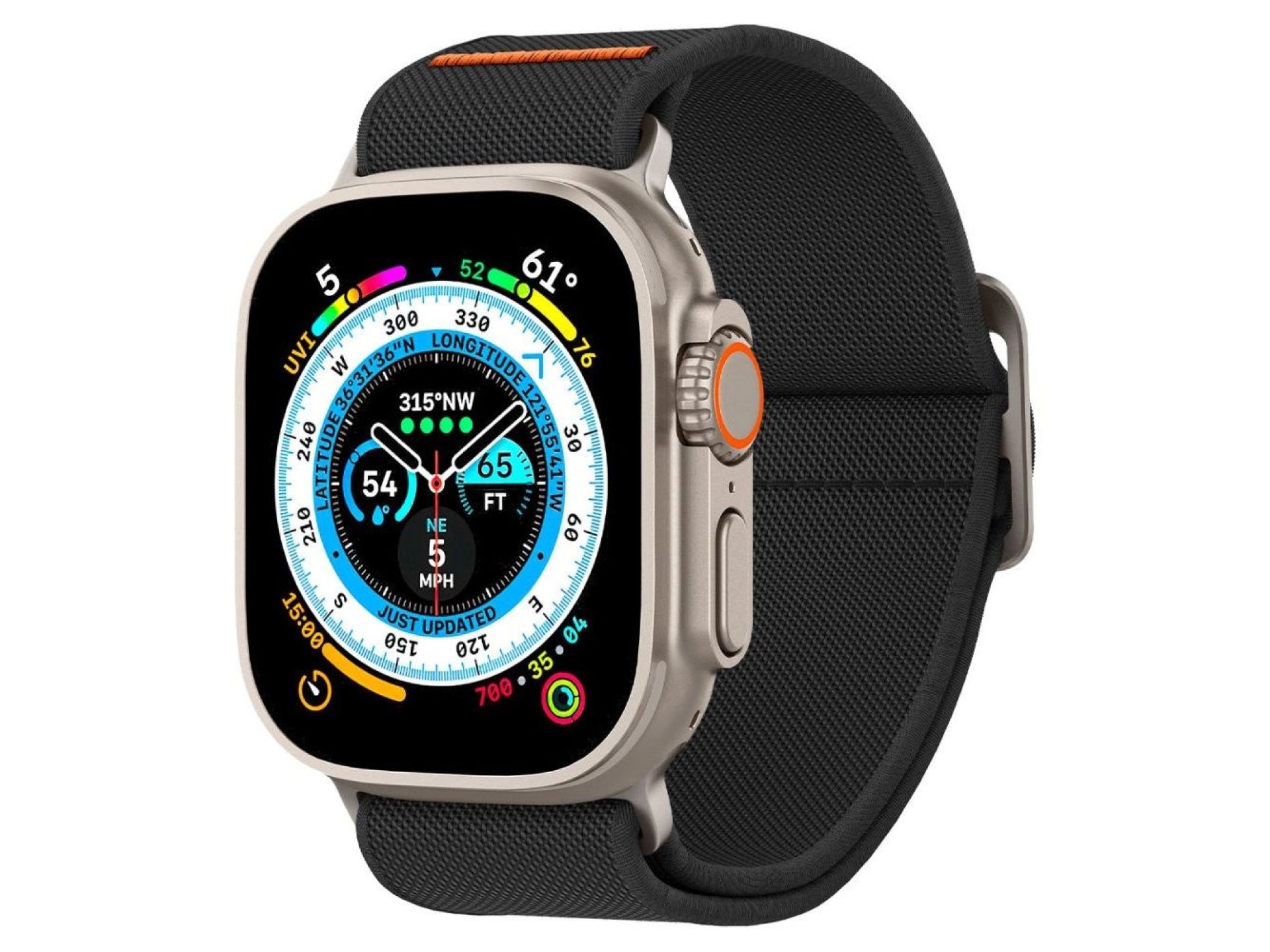 Correa Spigen Fit Lite Ultra para Apple Watch 4/5/6/7/8/9/SE/Ultra (42/44/45/49 mm) - Negra
