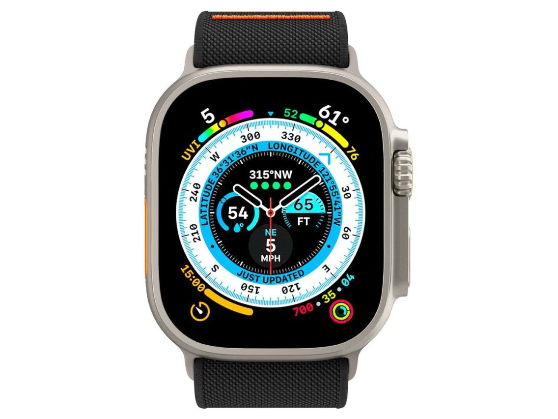 Correa Spigen Fit Lite Ultra para Apple Watch 4/5/6/7/8/9/SE/Ultra (42/44/45/49 mm) - Negra