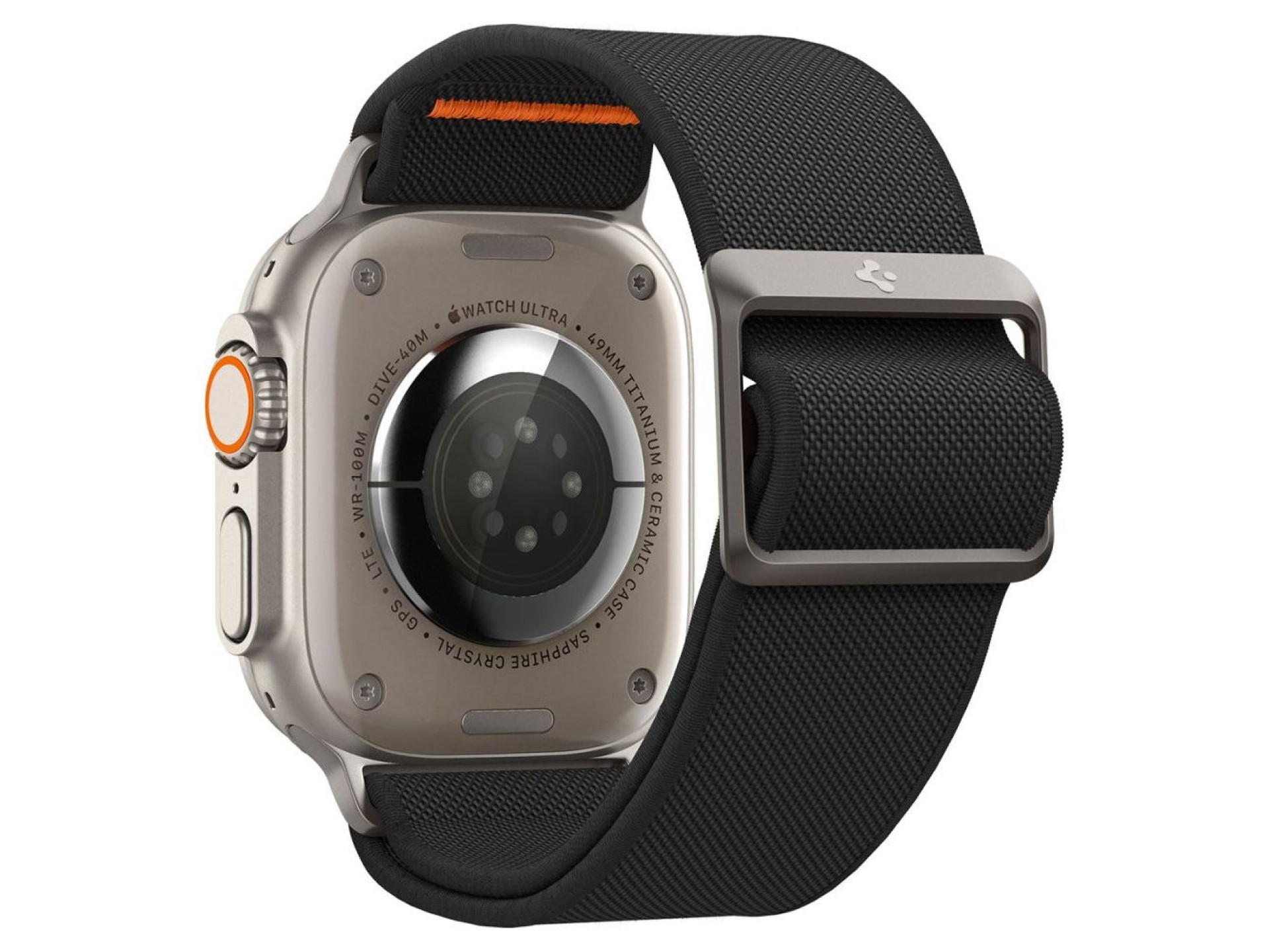 Correa Spigen Fit Lite Ultra para Apple Watch 4/5/6/7/8/9/SE/Ultra (42/44/45/49 mm) - Negra