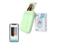 Impressora fotográfica portátil Liene Pearl 2x3" (verde) Impressora fotográfica portátil Liene Pearl 2x3" (verde)