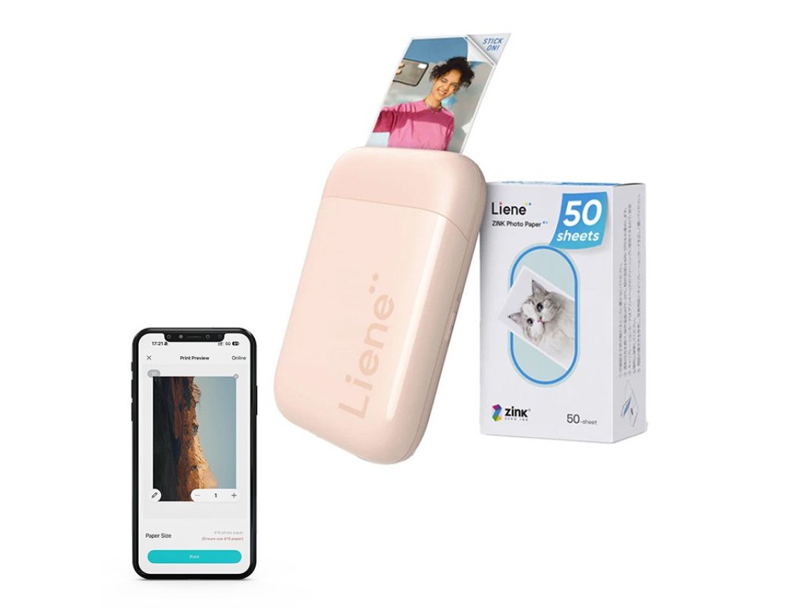 Impresora fotogr�fica port�til Liene Pearl de 2x3" (rosa)