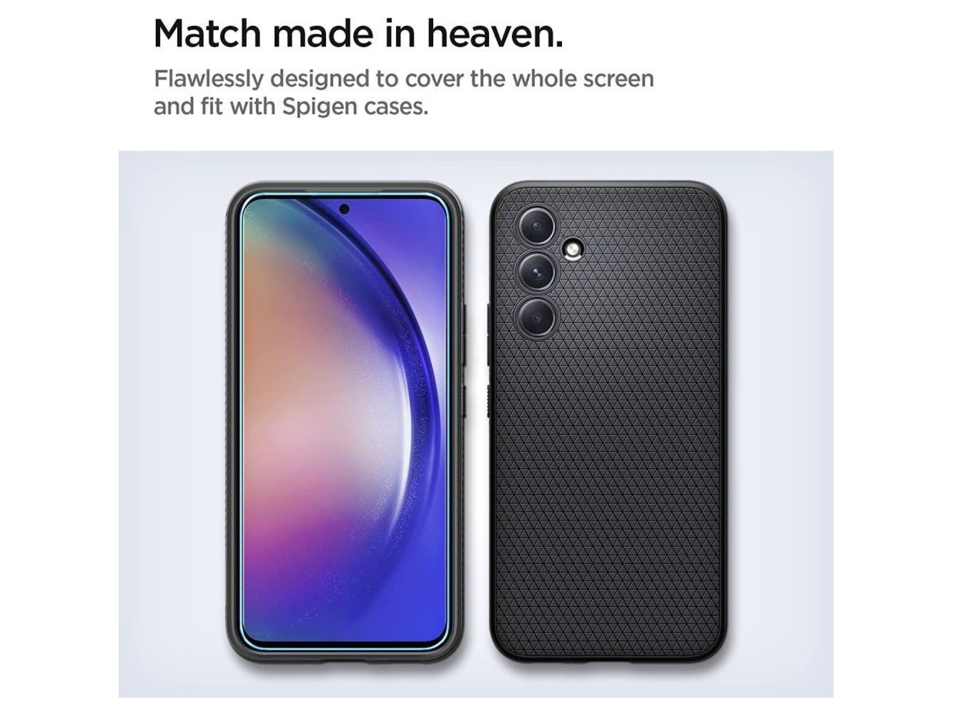 Película de vidro temperado Spigen ALM Glas.tR para Samsung Galaxy A54 5G - 2 unidades.