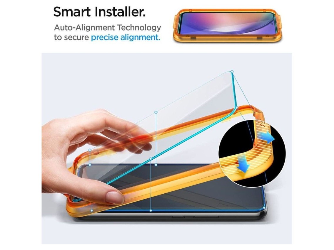 Película de vidro temperado Spigen ALM Glas.tR para Samsung Galaxy A54 5G - 2 unidades.
