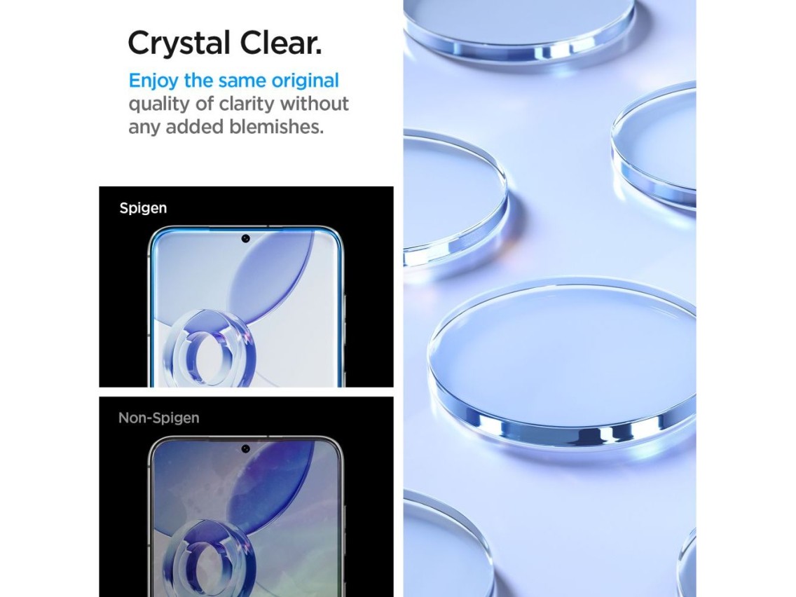 Spigen Glas.tR EZ Fit Película de Vidro Temperado para Samsung Galaxy S23 - 2 unidades.