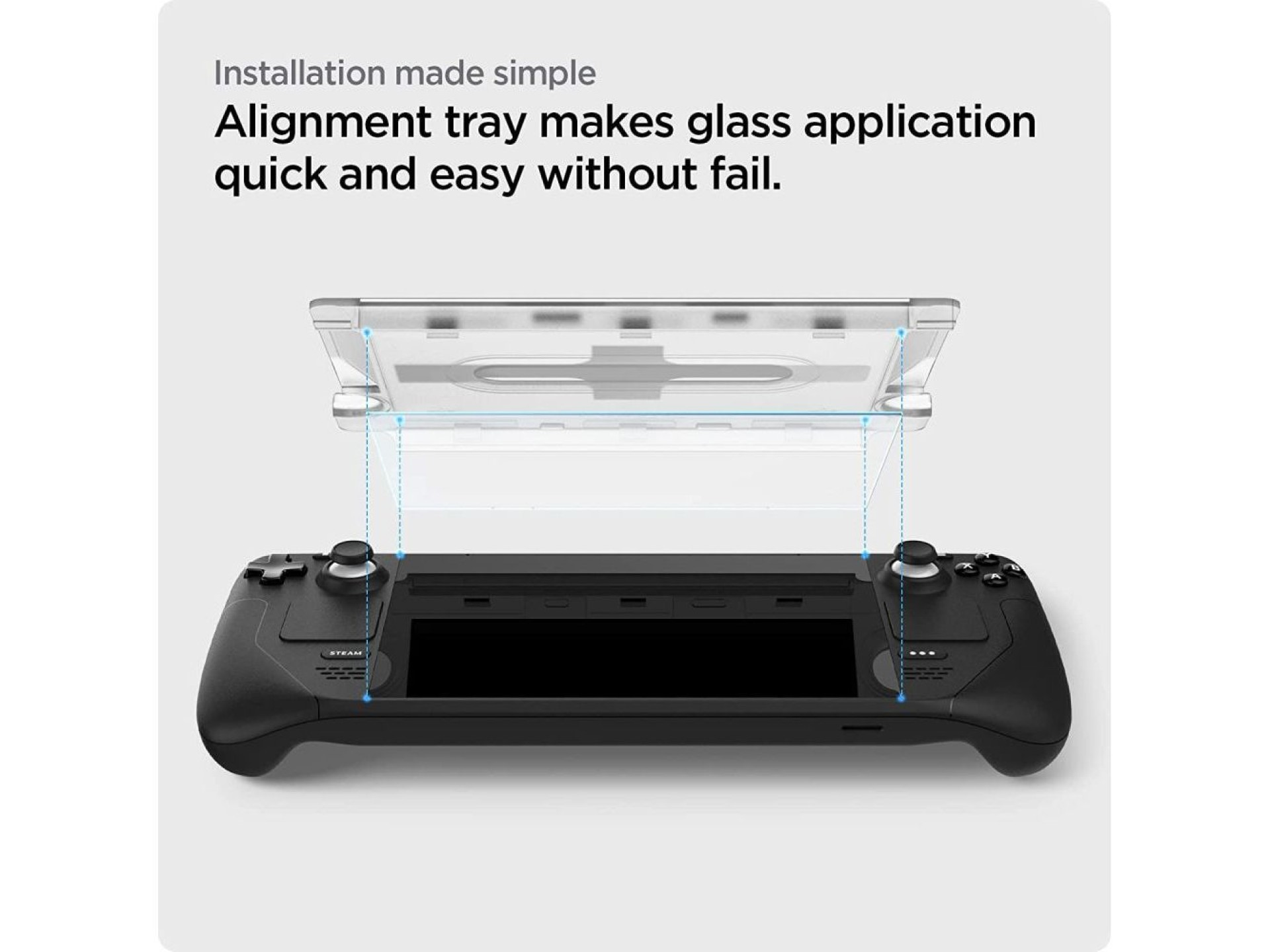 Cristal templado Spigen Glas.tR EZ Fit para Steam Deck