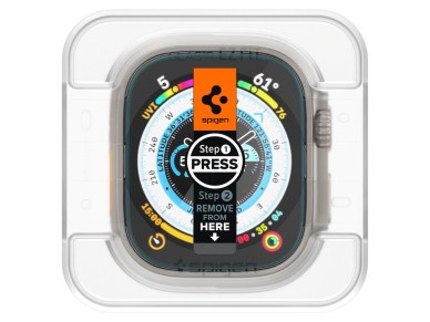 Spigen Glas.tR EZ Fit pel�cula de vidro temperado para Apple Watch Ultra / Ultra 2 (49 mm) - 2 unida
