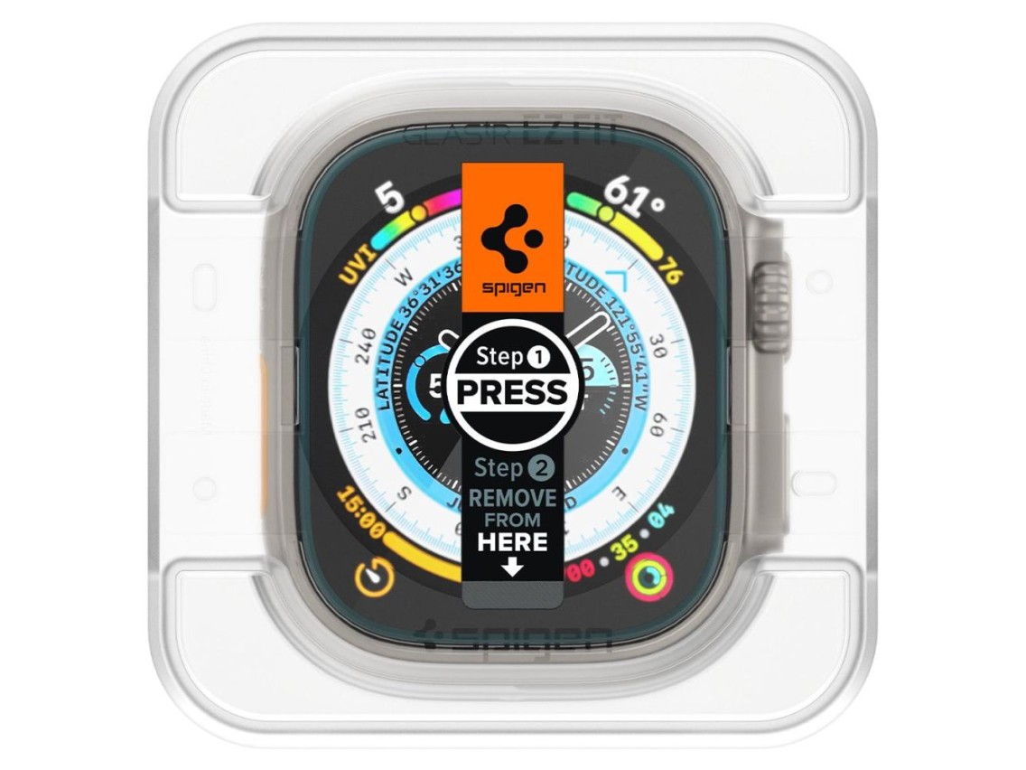 Spigen Glas.tR EZ Fit tempered glass for Apple Watch Ultra / Ultra 2 (49 mm) - 2 pcs.