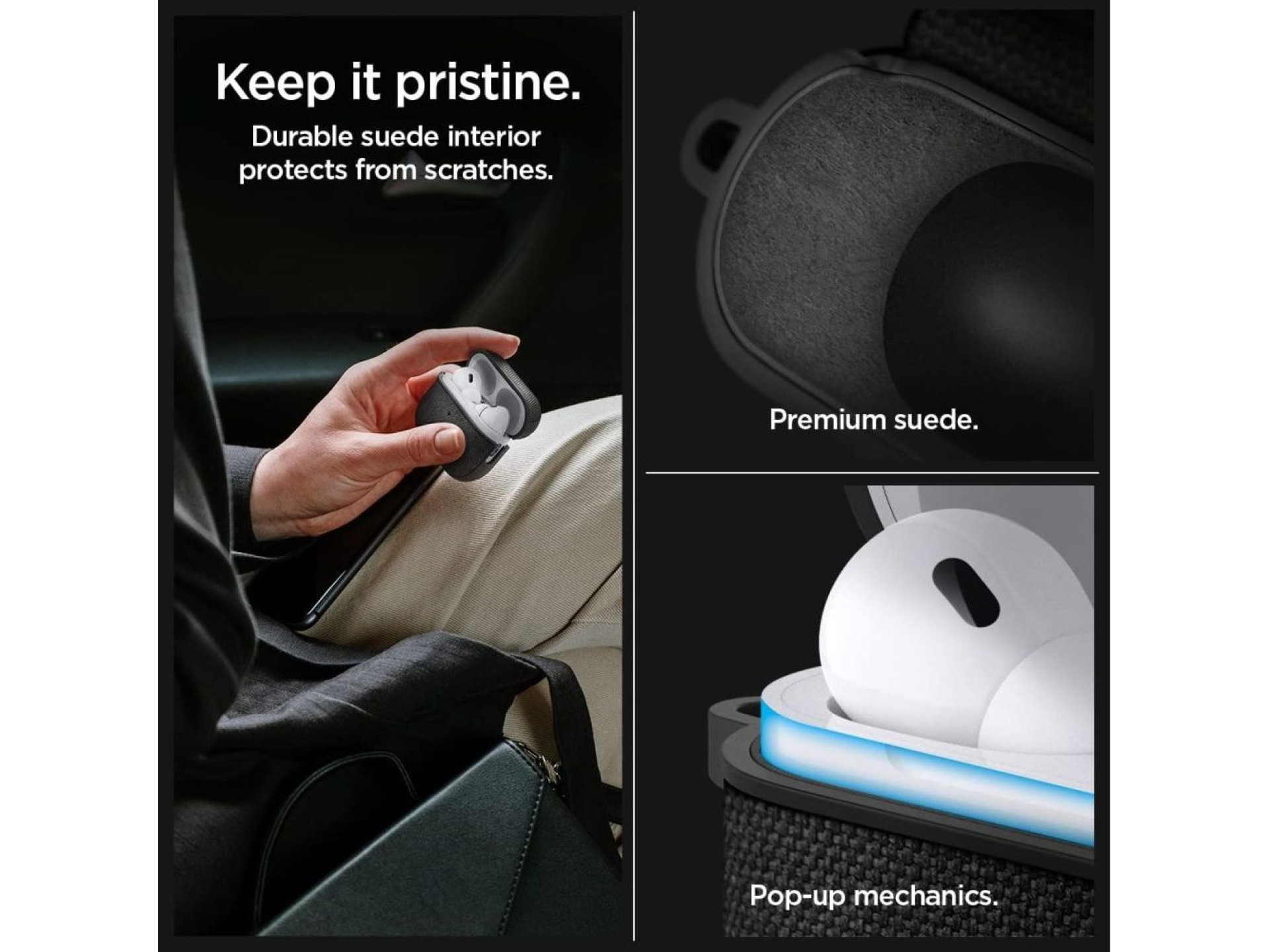 Funda Spigen Urban Fit para Apple AirPods Pro 1/2 - Negra