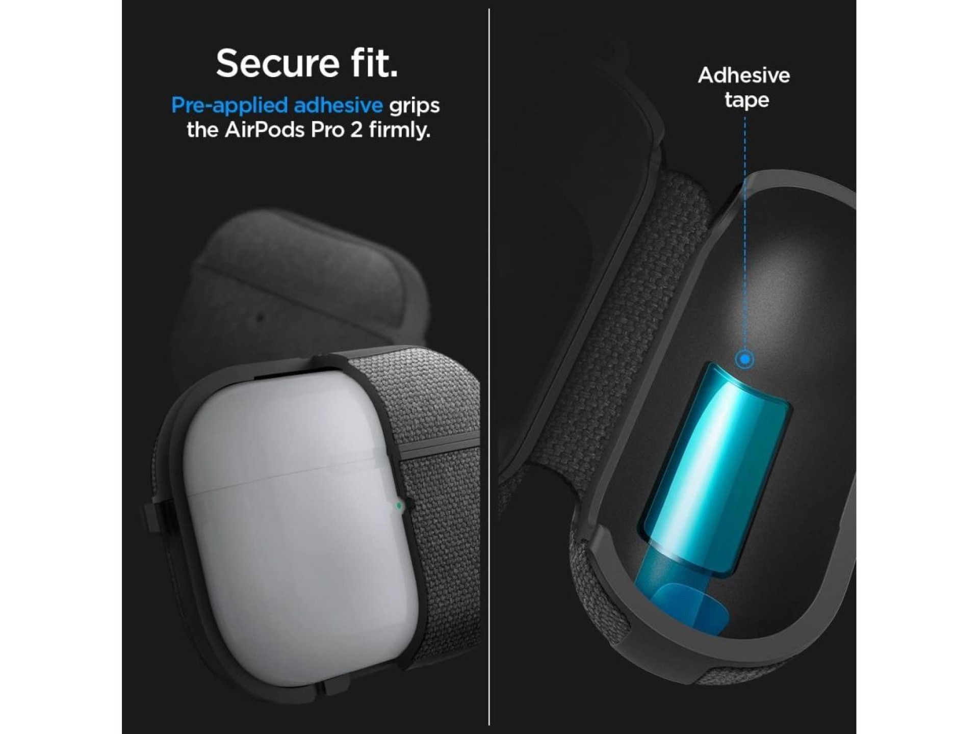 Funda Spigen Urban Fit para Apple AirPods Pro 1/2 - Negra