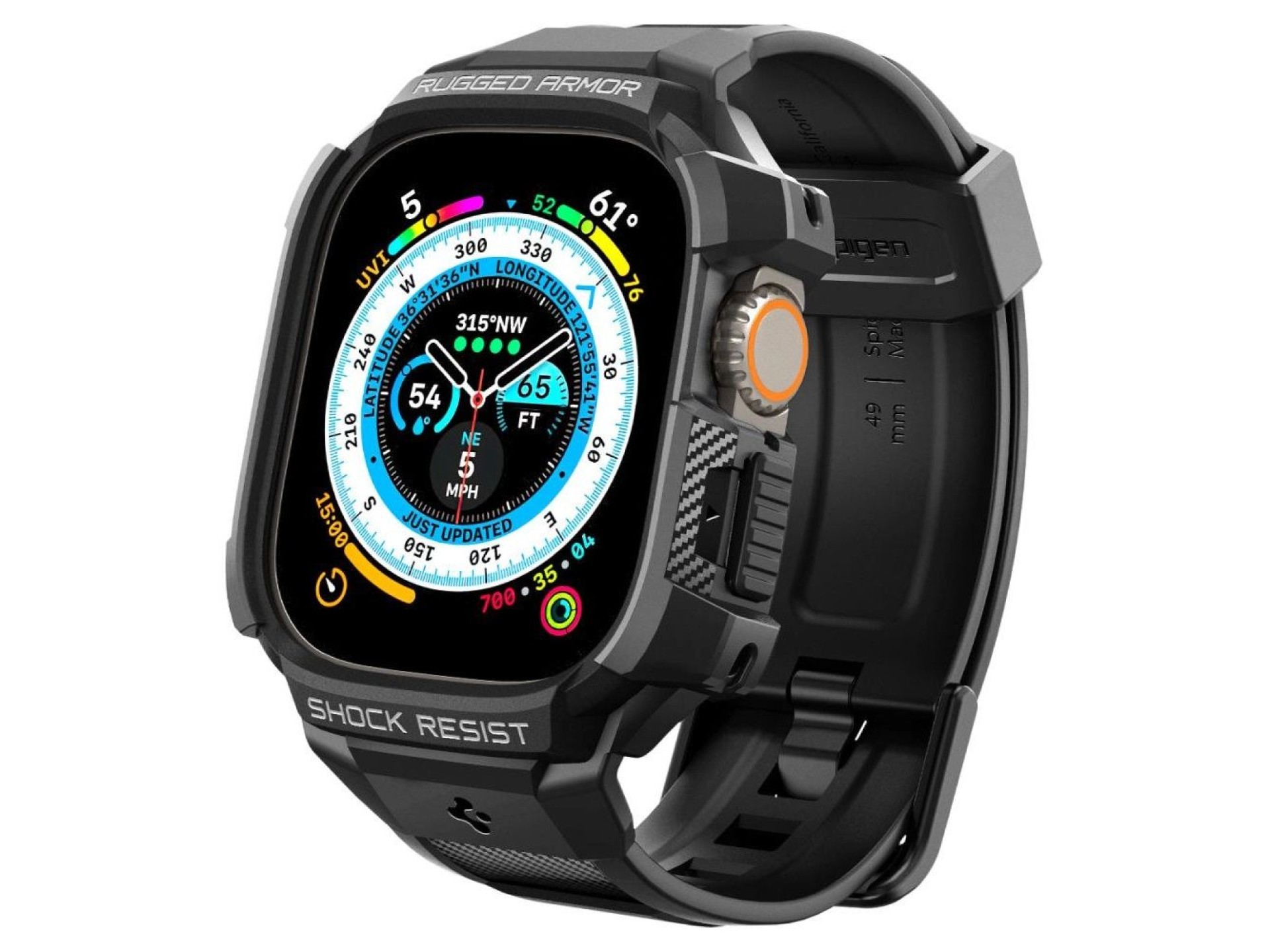 Capa Spigen Rugged Armor Pro para Apple Watch Ultra (49 mm) - Preta
