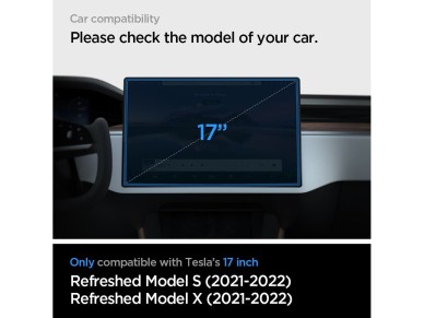 Cristal templado Spigen Glas.tR EZ Fit para Tesla Model X 2022 / Model S 2021 - Negro Cristal templado Spigen Glas.tR EZ Fit para Tesla Model X 2022 / Model S 2021 - Negro
