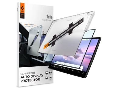 Cristal templado Spigen Glas.tR EZ Fit para Tesla Model X 2022 / Model S 2021 - Negro Cristal templado Spigen Glas.tR EZ Fit para Tesla Model X 2022 / Model S 2021 - Negro