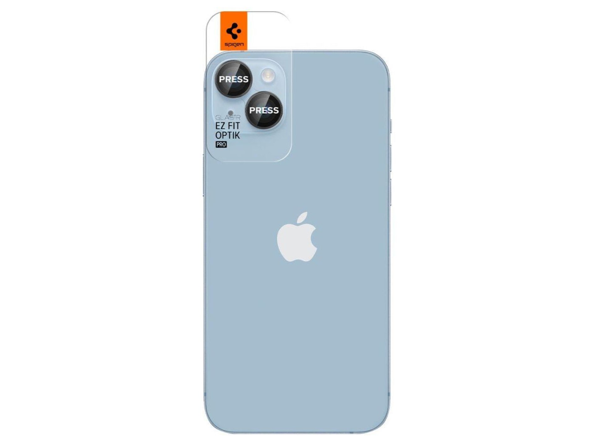 Protetor de câmera Spigen Glas.tR EZ Fit Optik para iPhone 14 / Plus / 15 / Plus - Preto (2 unidades