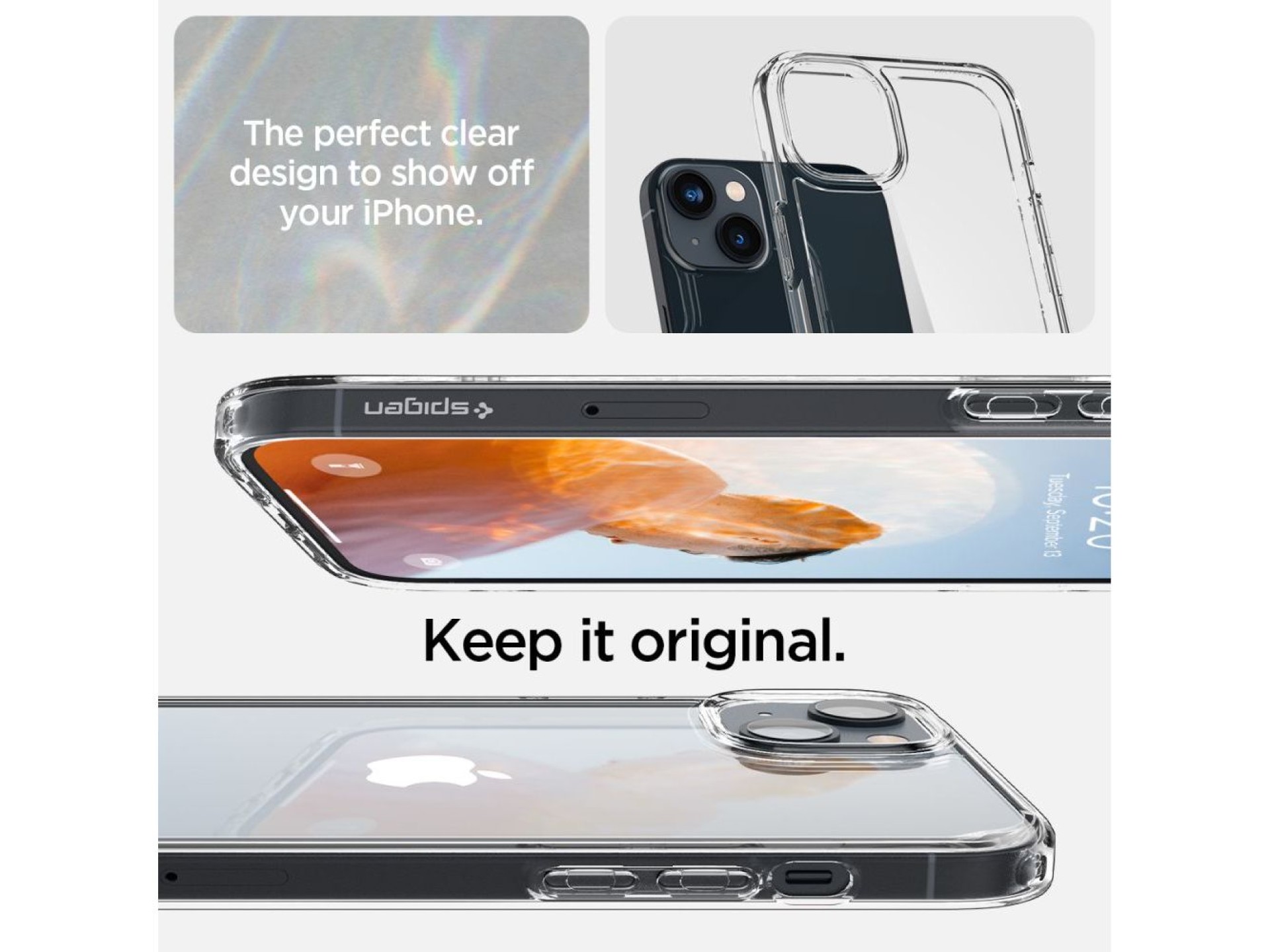 Capa Spigen Ultra Hybrid para iPhone 14 - Transparente