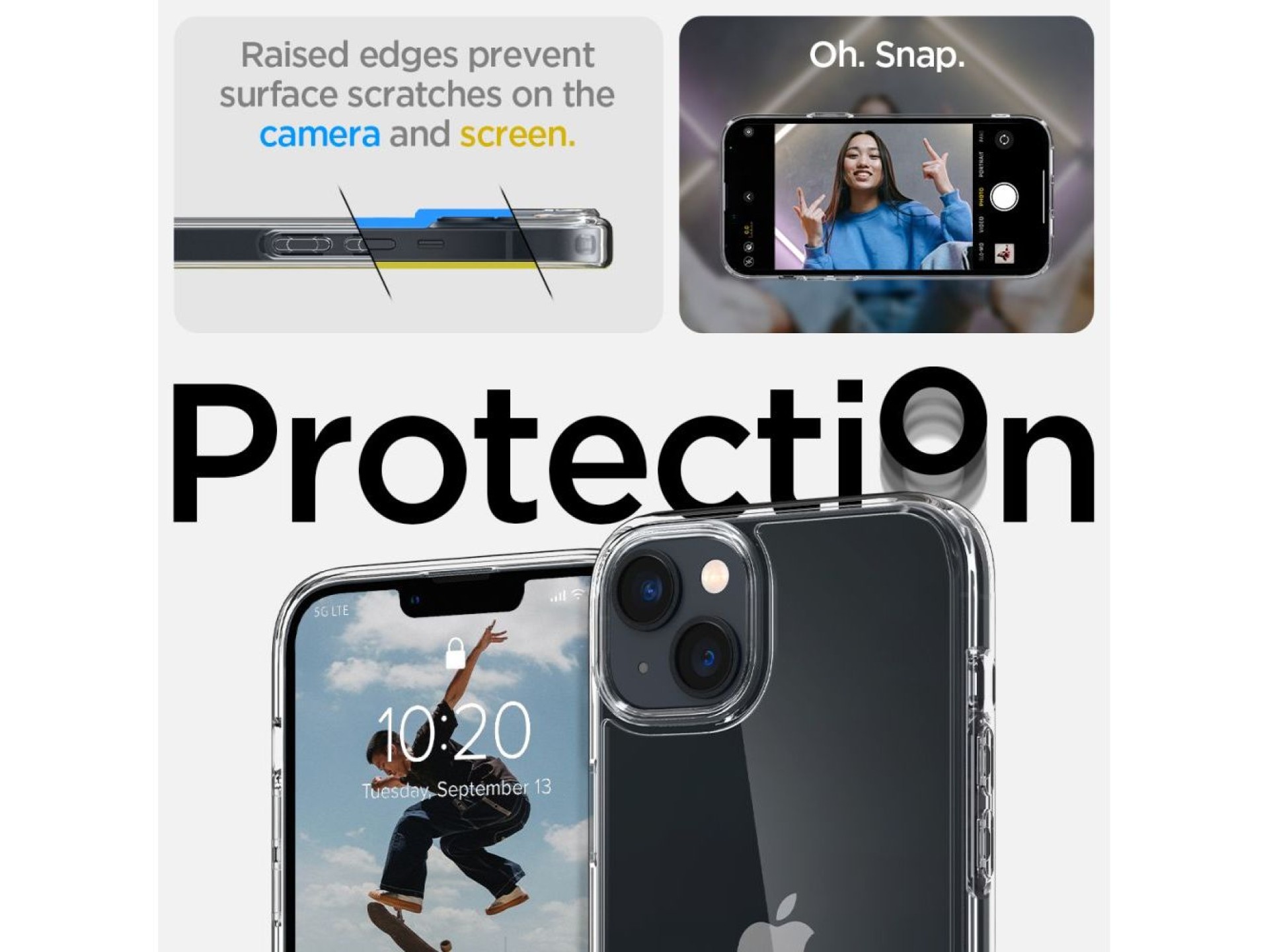 Capa Spigen Ultra Hybrid para iPhone 14 - Transparente