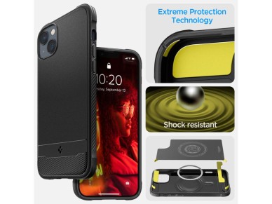 Funda Spigen Rugged Armor Mag Case con MagSafe para iPhone 14 - Negro mate Funda Spigen Rugged Armor Mag Case con MagSafe para iPhone 14 - Negro mate