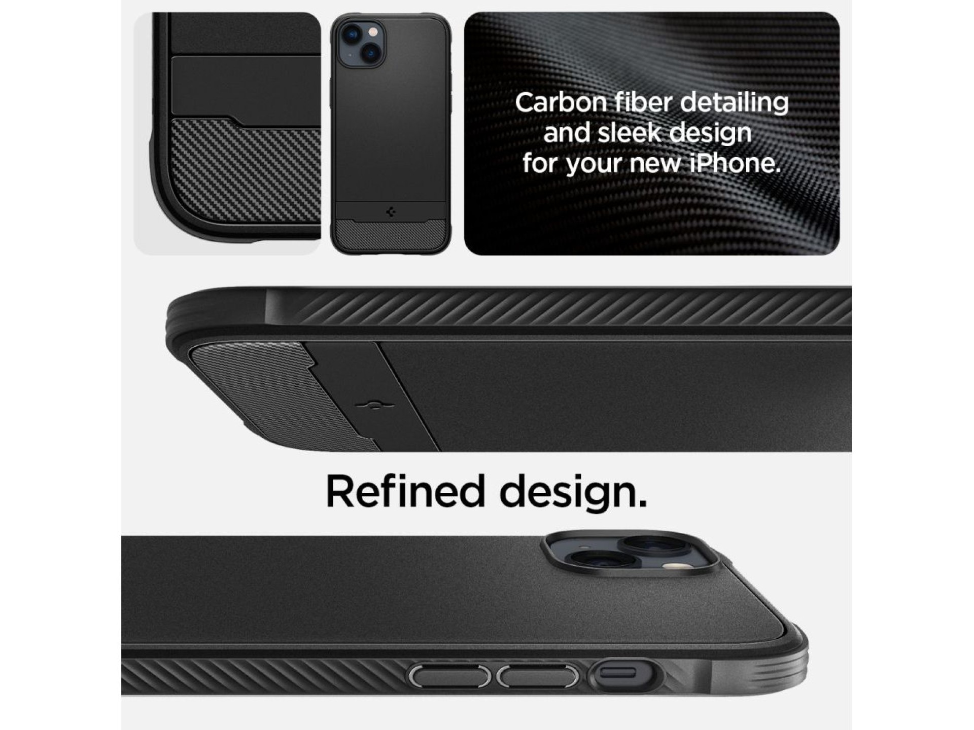 Funda Spigen Rugged Armor Mag Case con MagSafe para iPhone 14 - Negro mate