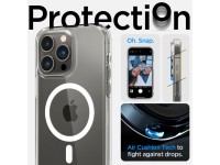 Capa Spigen Ultra Hybrid Mag com MagSafe para iPhone 14 Pro - Transparente/Branca Capa Spigen Ultra Hybrid Mag com MagSafe para iPhone 14 Pro - Transparente/Branca