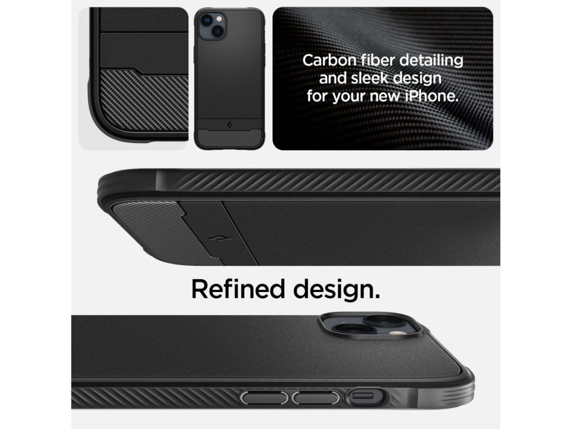 Funda Spigen Rugged Armor Mag Case con MagSafe para iPhone 14 - Negro mate