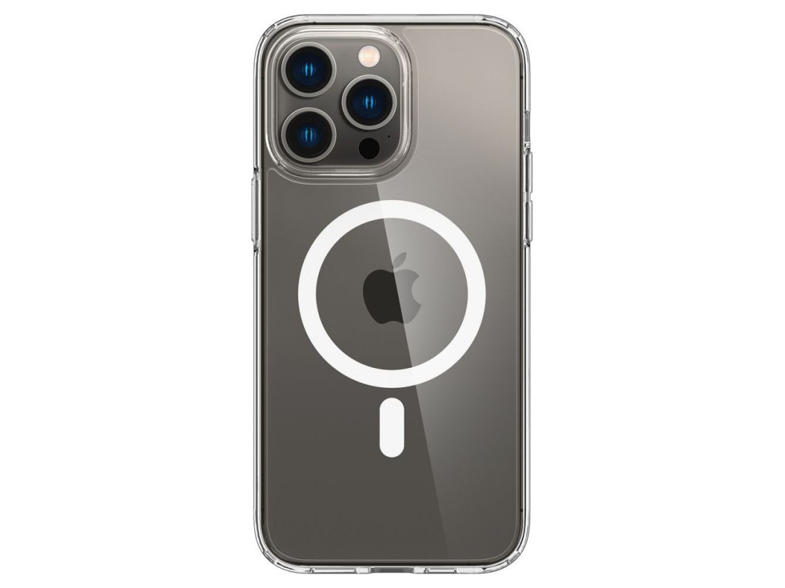 Capa Spigen Ultra Hybrid Mag com MagSafe para iPhone 14 Pro - Transparente/Branca