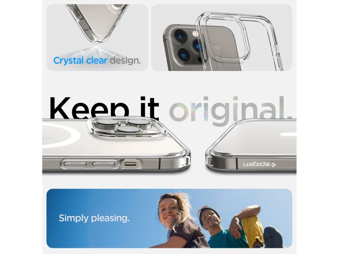 Capa Spigen Ultra Hybrid Mag com MagSafe para iPhone 14 Pro - Transparente/Branca