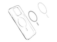 Capa Spigen Ultra Hybrid Mag com MagSafe para iPhone 14 Pro - Transparente/Branca Capa Spigen Ultra Hybrid Mag com MagSafe para iPhone 14 Pro - Transparente/Branca