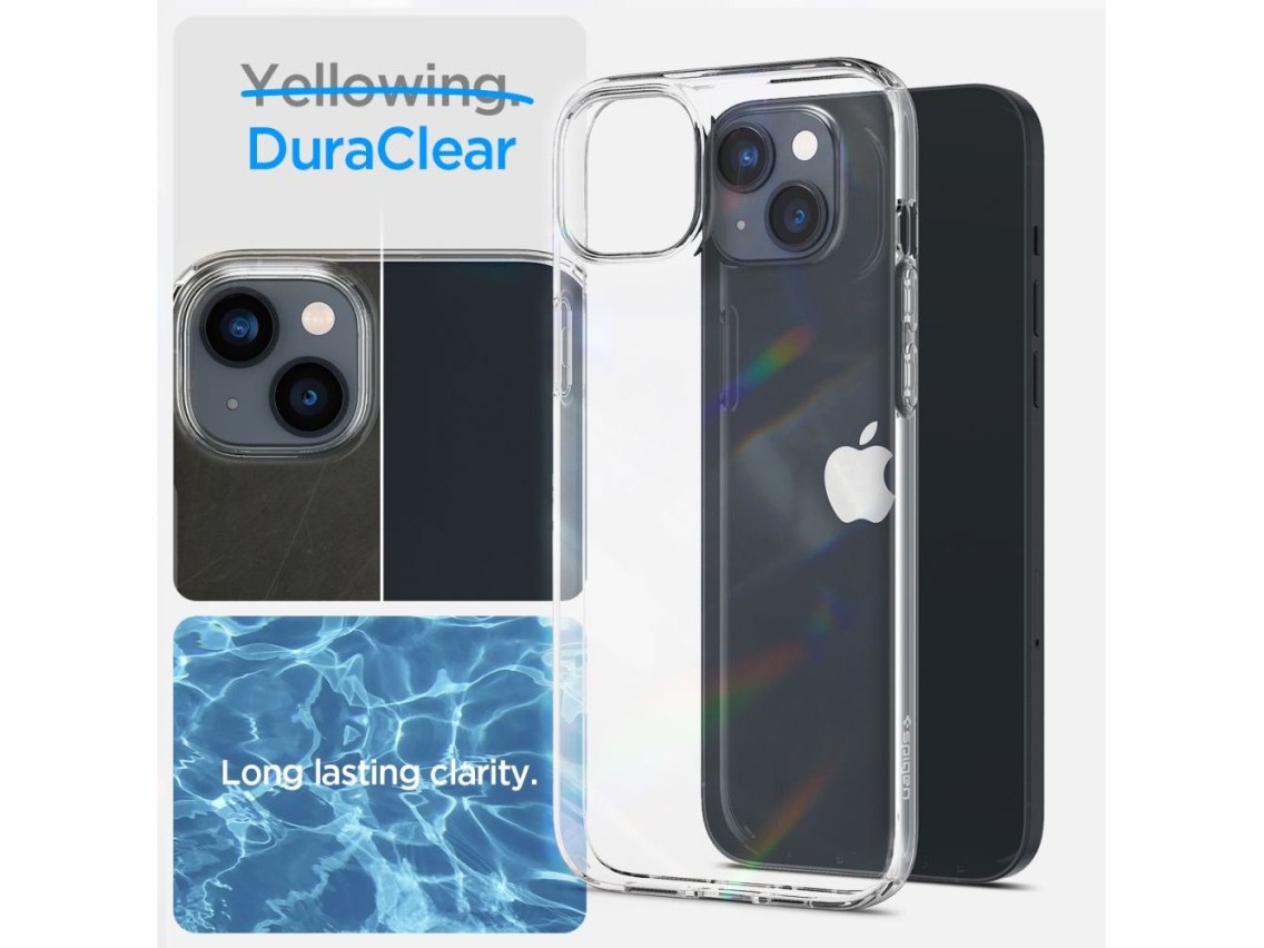 Capa Spigen Crystal e conjunto de película de vidro temperado para iPhone 14 Plus - Transparente