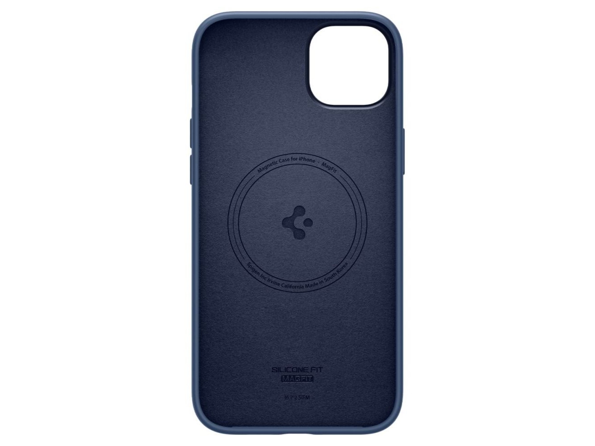 Funda Spigen Silicone Fit Mag con MagSafe para iPhone 14 Plus - Azul