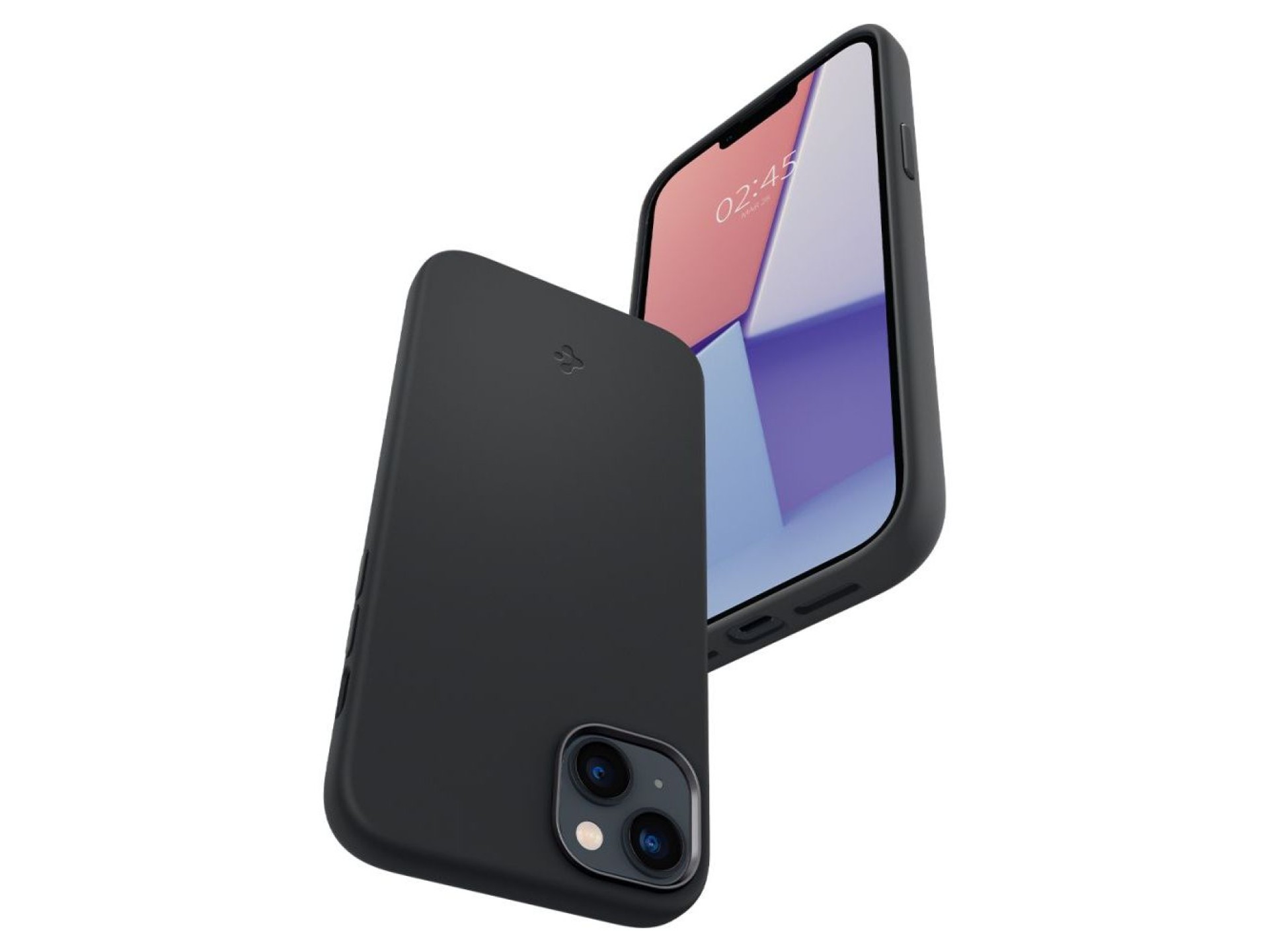 Spigen Silicone Fit Mag Case with MagSafe for iPhone 14 Plus - Black