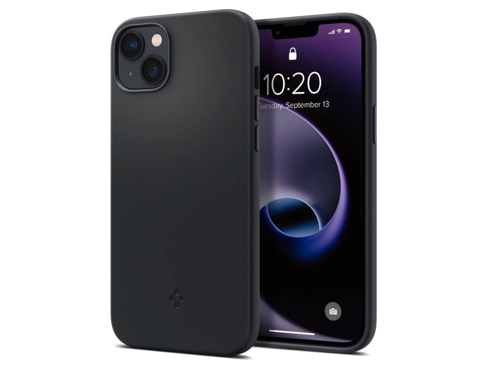 Spigen Silicone Fit Mag Case with MagSafe for iPhone 14 Plus - Black