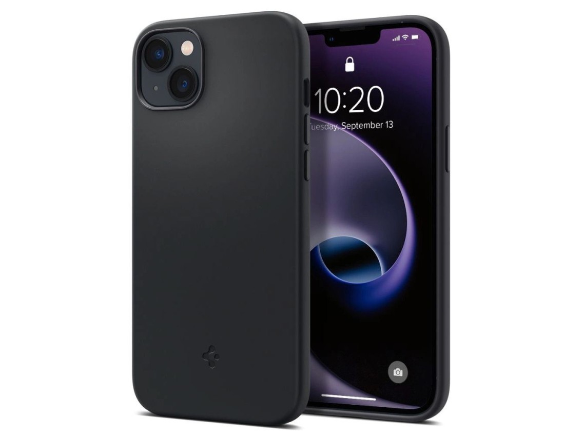 Spigen Silicone Fit Mag Case with MagSafe for iPhone 14 Plus - Black