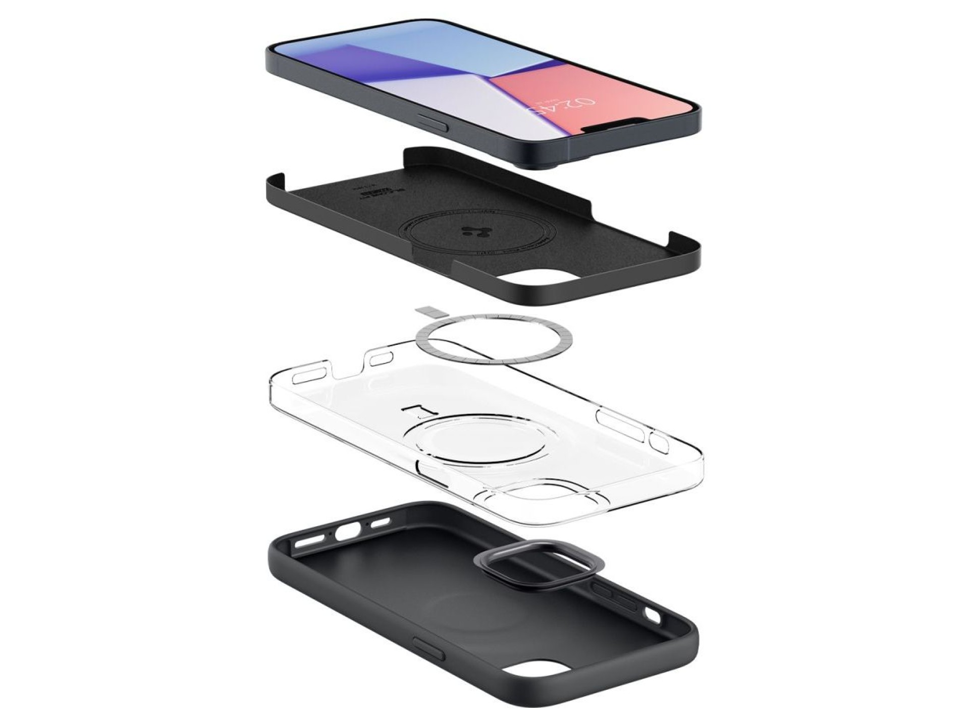 Spigen Silicone Fit Mag Case with MagSafe for iPhone 14 Plus - Black