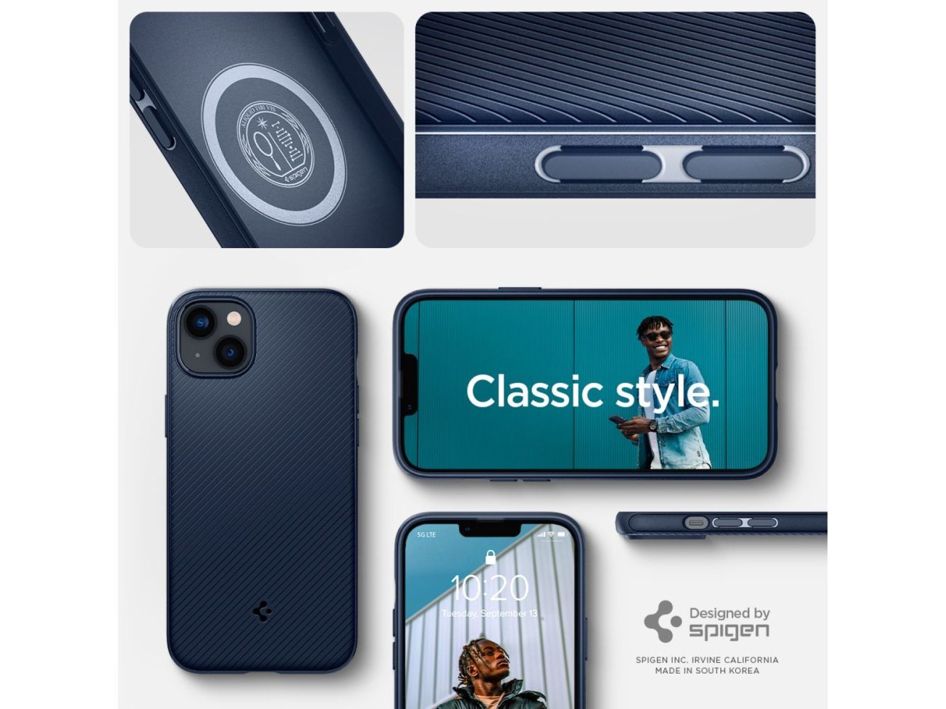 Capa Spigen Mag Armor para iPhone 14 Plus - Azul