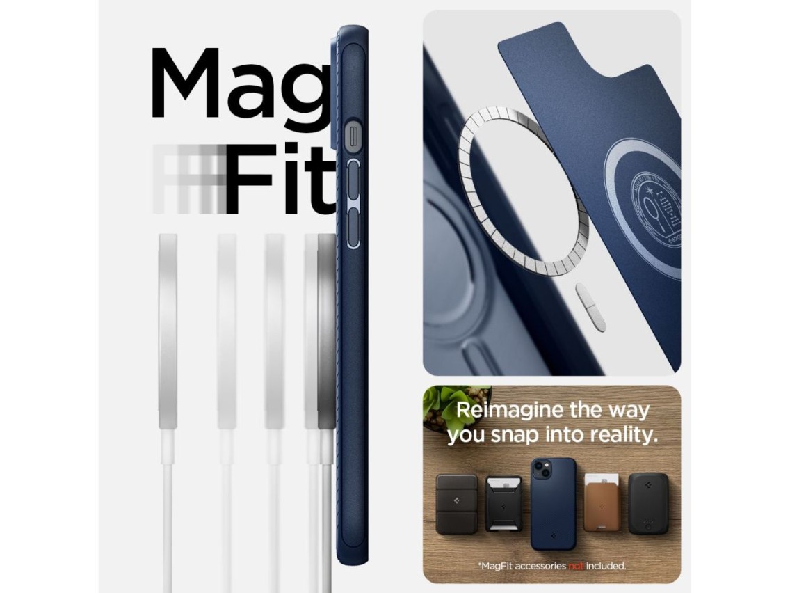 Capa Spigen Mag Armor para iPhone 14 Plus - Azul