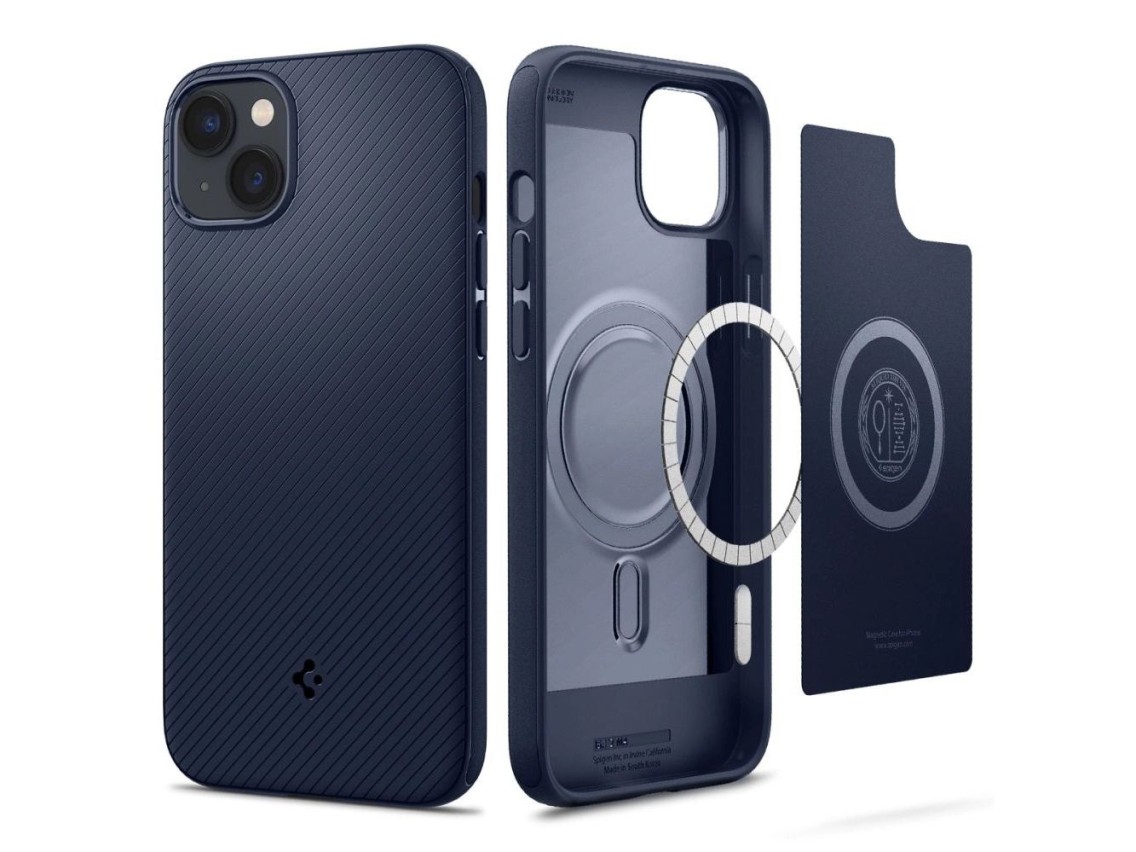 Capa Spigen Mag Armor para iPhone 14 Plus - Azul