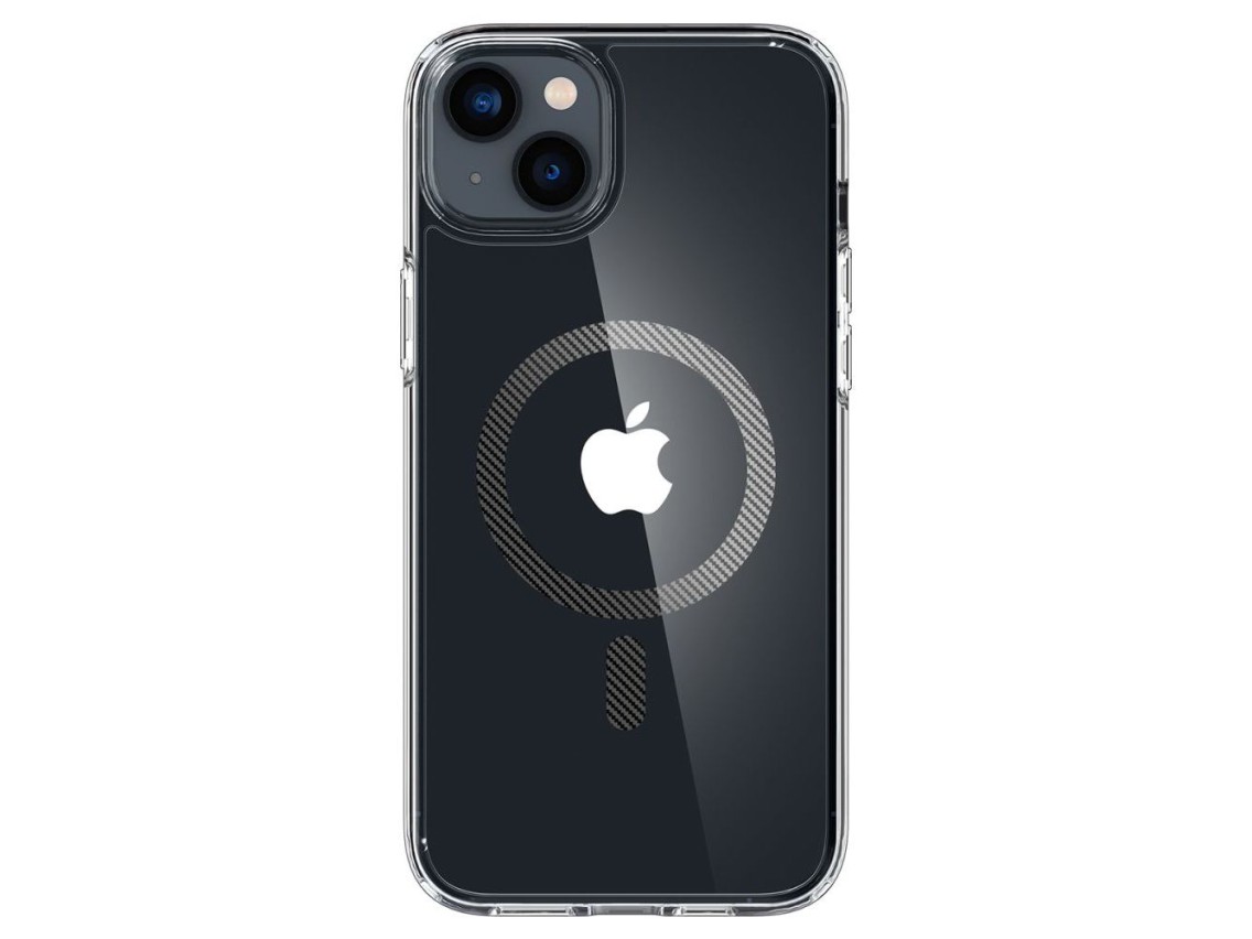 Capa Spigen Ultra Hybrid Mag com MagSafe para iPhone 14 Plus - Cinza Transparente