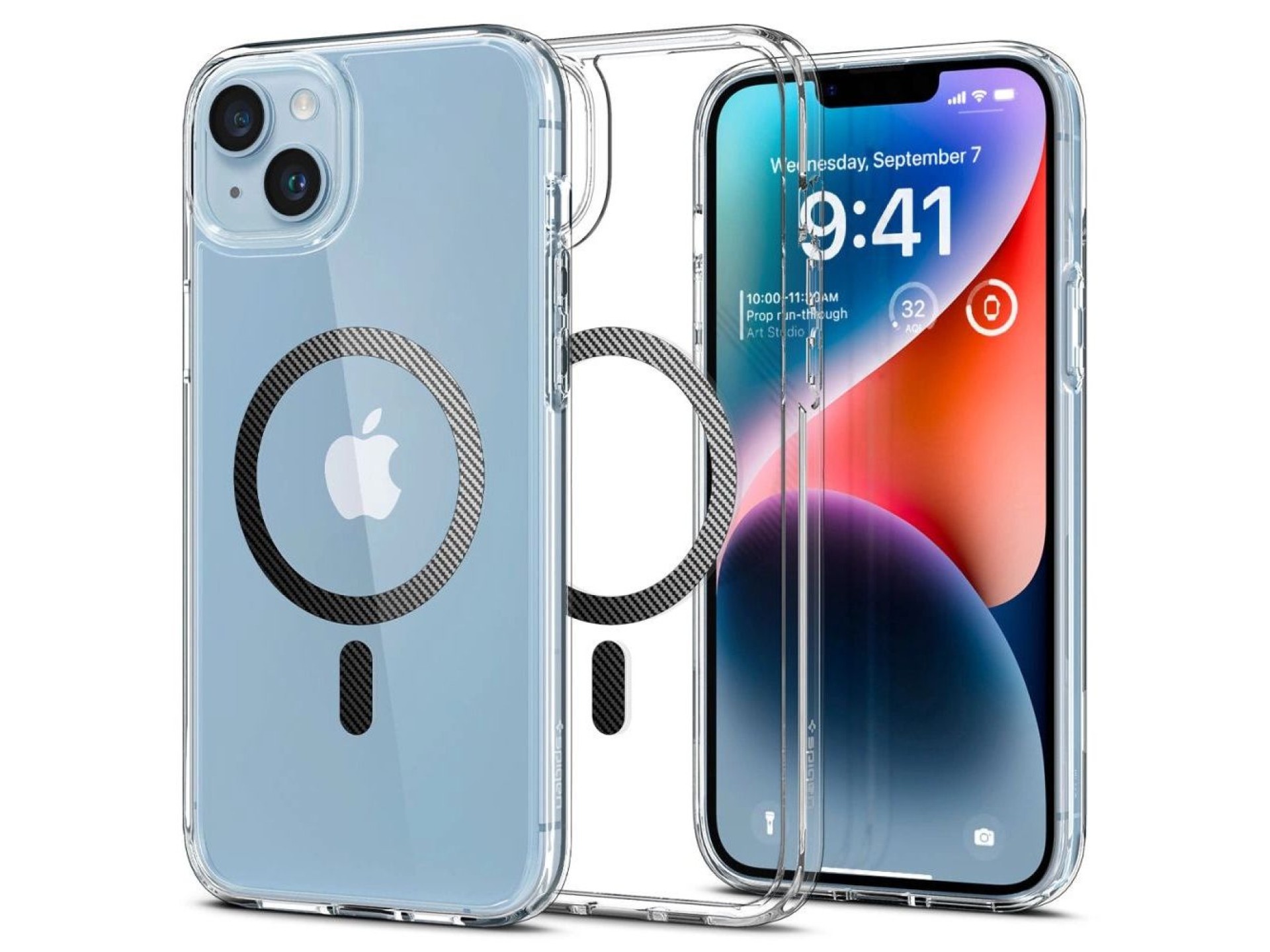 Capa Spigen Ultra Hybrid Mag com MagSafe para iPhone 14 Plus - Cinza Transparente
