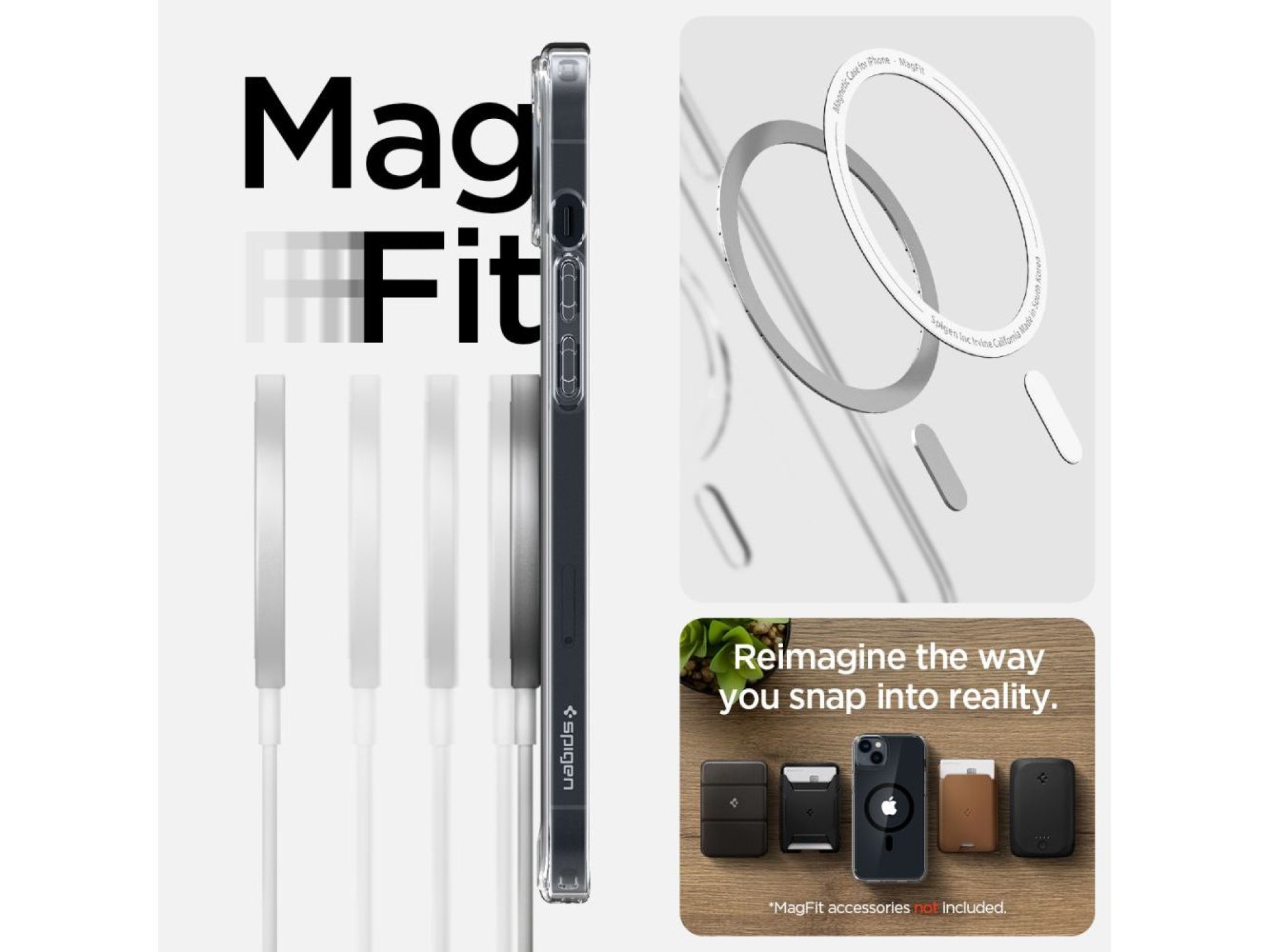 Spigen Ultra Hybrid Mag Case with MagSafe for iPhone 14 Plus - Clear Black