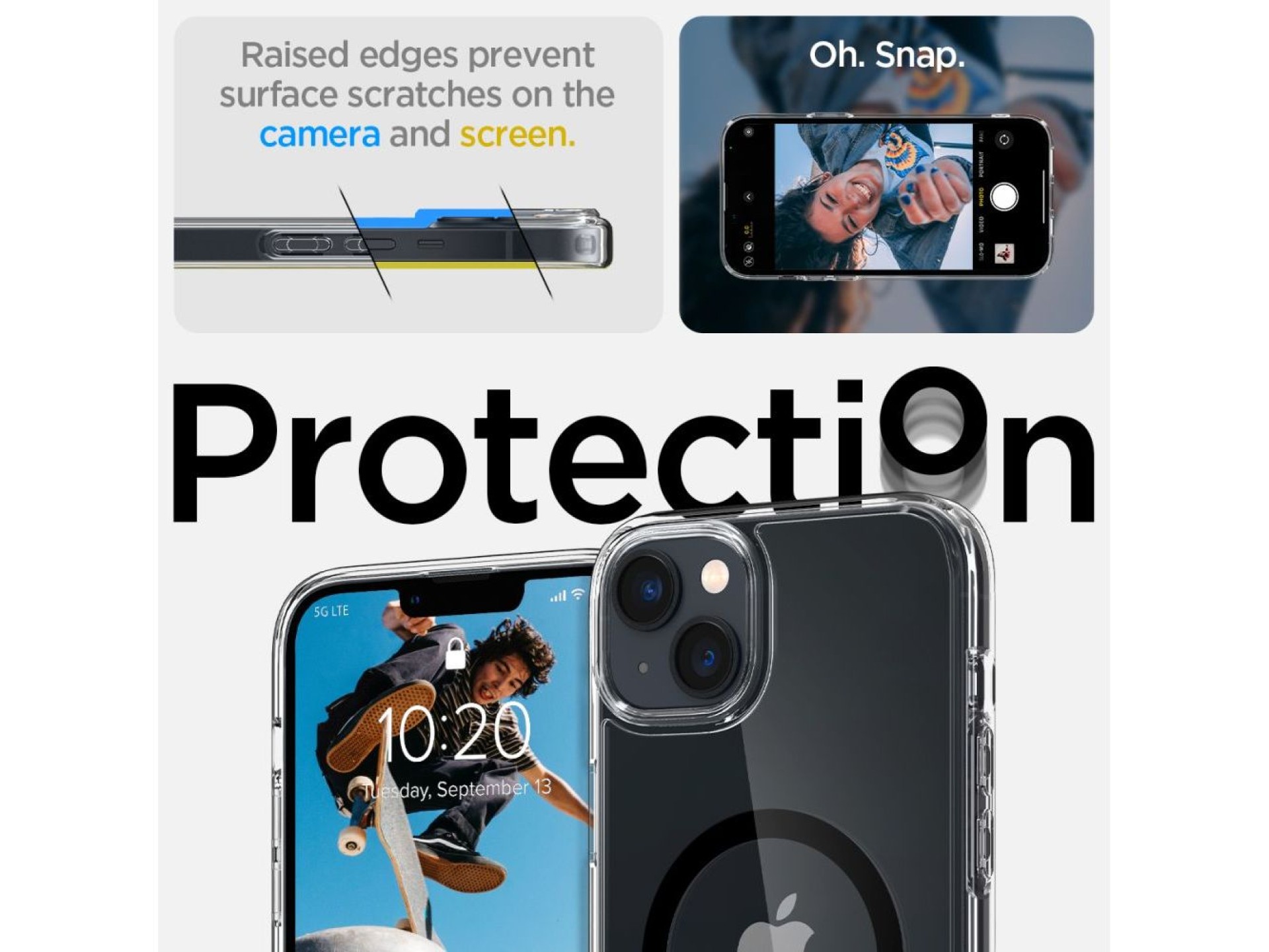 Spigen Ultra Hybrid Mag Case with MagSafe for iPhone 14 Plus - Clear Black
