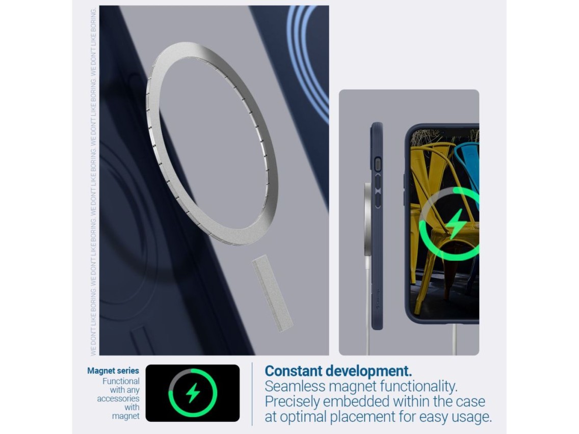 Capa Caseology Parallax Mag com MagSafe para iPhone 14 Plus - Azul Marinho