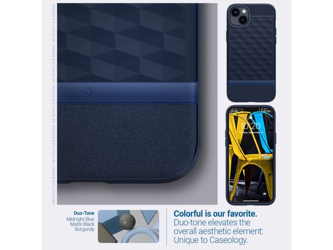 Capa Caseology Parallax Mag com MagSafe para iPhone 14 Plus - Azul Marinho