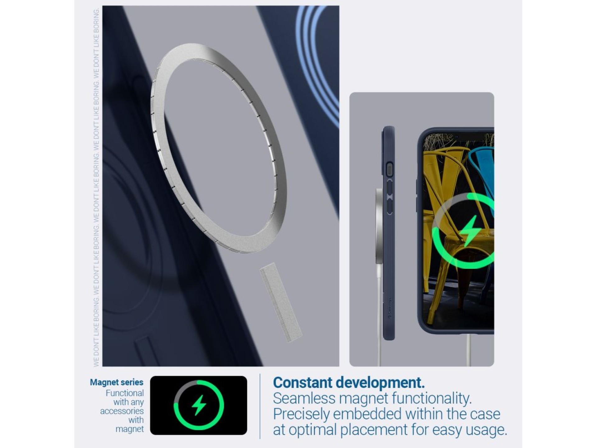 Capa Caseology Parallax Mag com MagSafe para iPhone 14 Plus - Azul Marinho